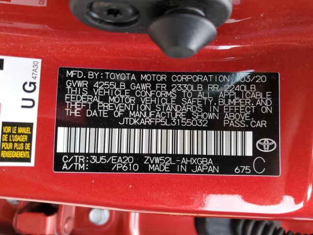 2020 TOYOTA PRIUS HYB JTDKARFP5L3155032