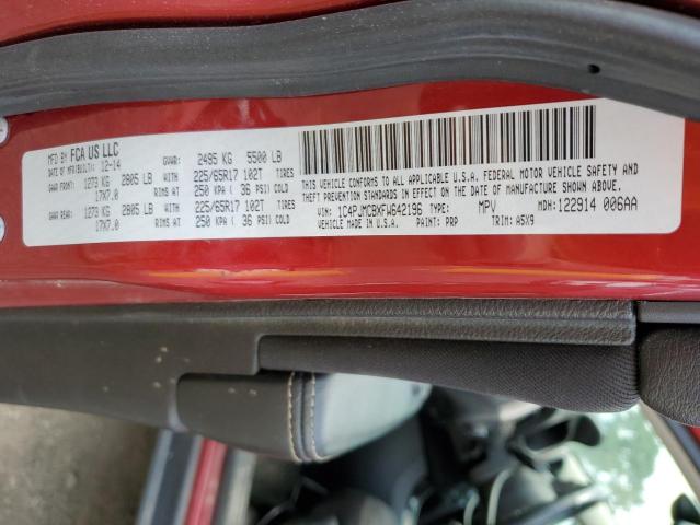 2015 JEEP CHEROKEE L 1C4PJMCBXFW642196