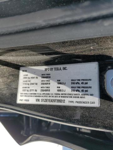2019 TESLA MODEL 3 5YJ3E1EA2KF399312