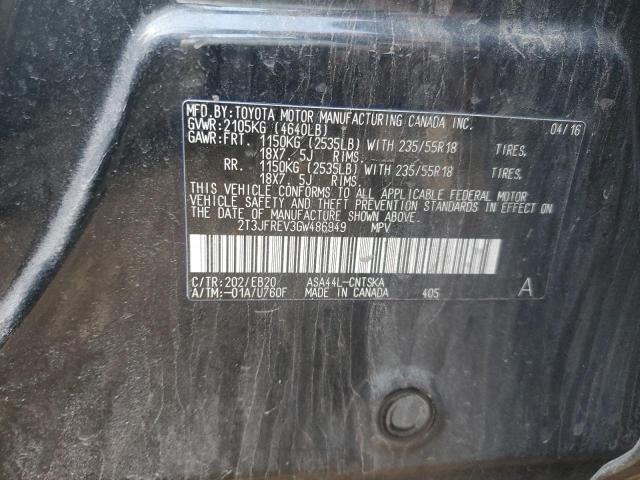 2016 TOYOTA RAV4 SE 2T3JFREV3GW486949