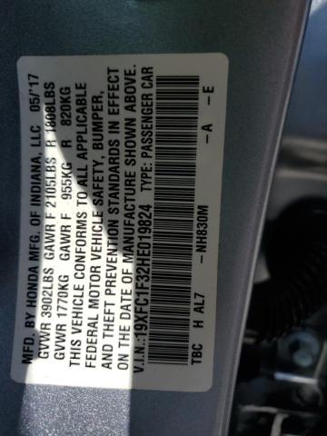 2017 HONDA CIVIC EX 19XFC1F32HE019824