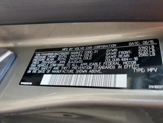 2016 VOLVO XC60 T6 PR YV449MDK9G2799265