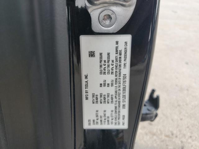 2020 TESLA MODEL 3 5YJ3E1EB9LF787924