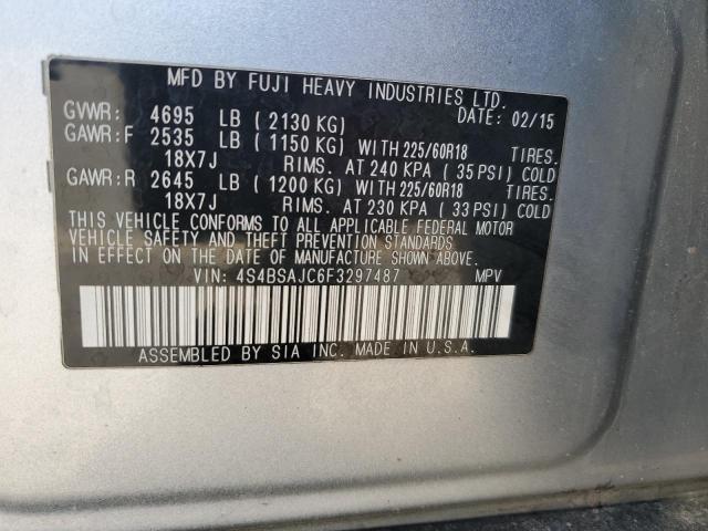 2015 SUBARU OUTBACK 2. 4S4BSAJC6F3297487