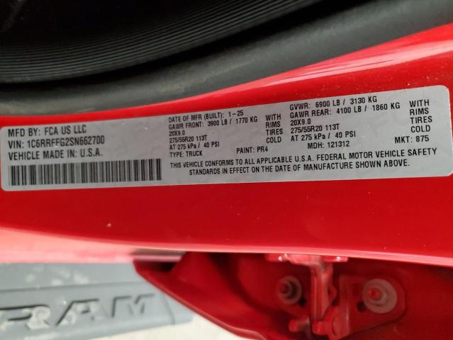 2025 RAM 1500 BIG H 1C6RRFFG2SN662700