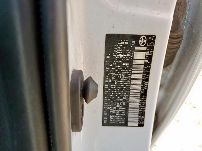 2016 TOYOTA COROLLA L - 5YFBURHEXGP463247