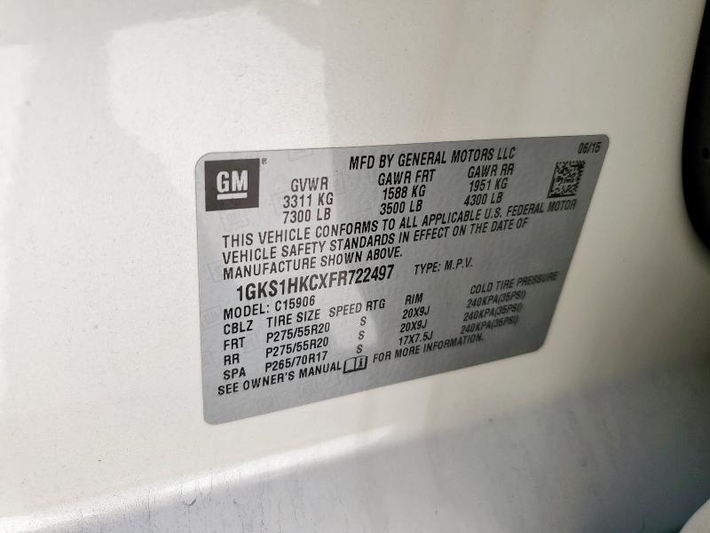 2015 GMC YUKON XL C 1GKS1HKCXFR722497