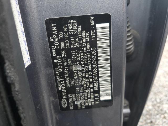 2016 HYUNDAI TUCSON LIM KM8J3CA48GU093265