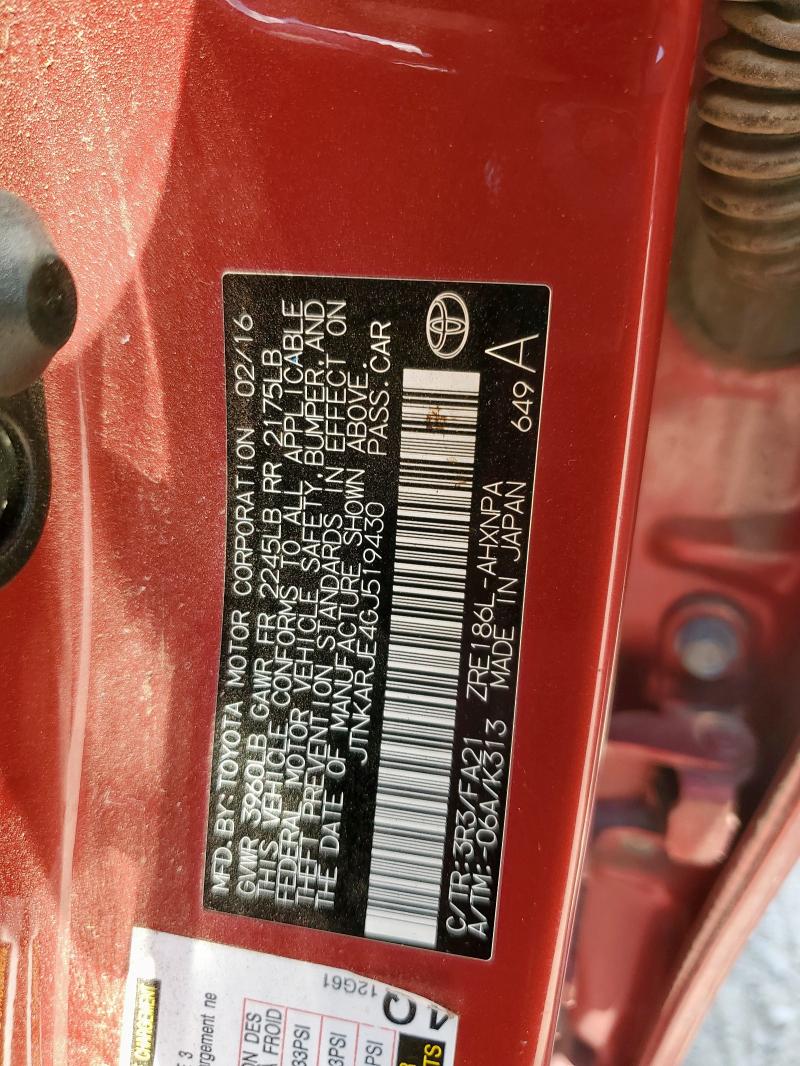 2016 TOYOTA SCION IM - JTNKARJE4GJ519430