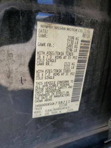 2016 NISSAN FRONTIER S 1N6AD0ER5GN738211