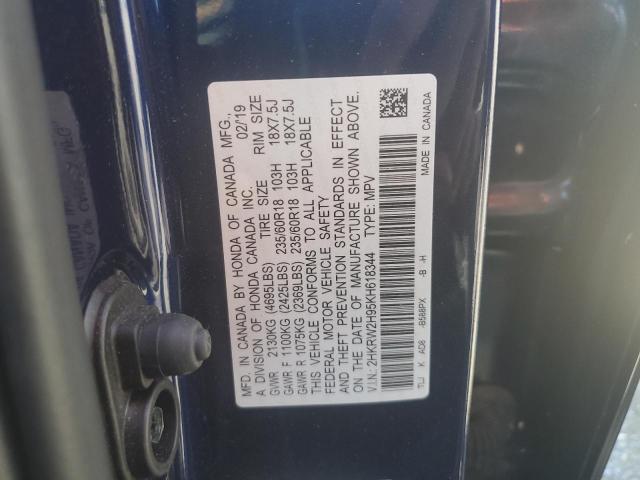 2019 HONDA CR-V TOURI 2HKRW2H95KH618344