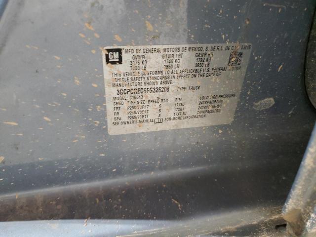 2015 CHEVROLET SILVERADO C1500 LT 3GCPCREC6FG326208