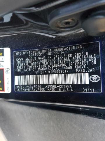 2015 TOYOTA CAMRY LE - 4T1BF1FK2FU003047