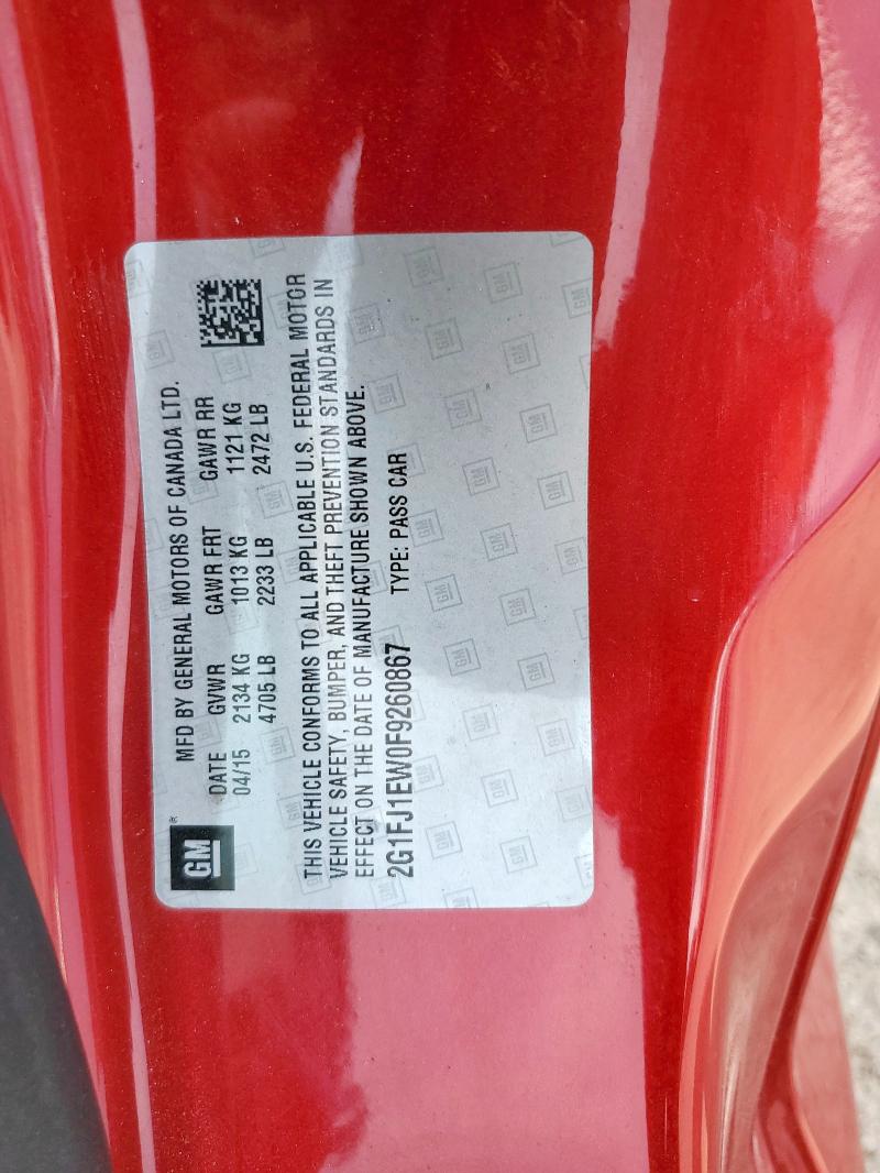 2015 CHEVROLET CAMARO 2SS 2G1FJ1EW0F9260867