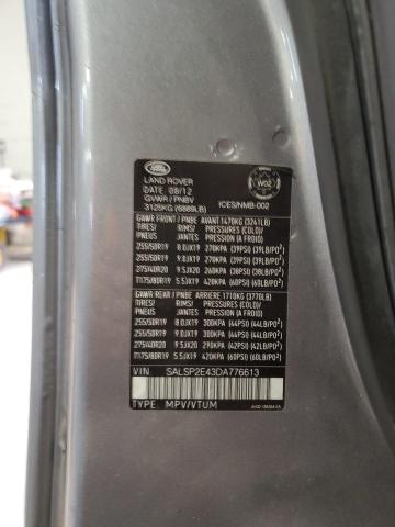 2013 LAND ROVER RANGE ROVE - SALSP2E43DA776613