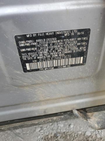 2017 SUBARU FORESTER 2 JF2SJAJC2HH423679