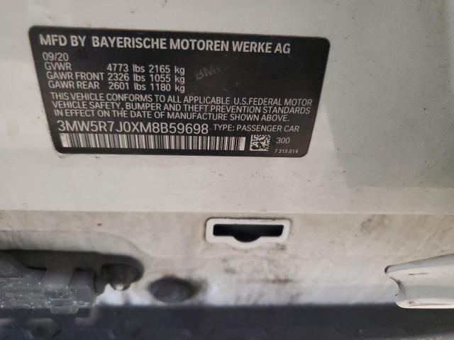 2021 BMW 330XI 3MW5R7J0XM8B59698