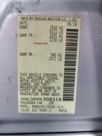 2015 NISSAN ALTIMA 2.5 1N4AL3APXFN308318