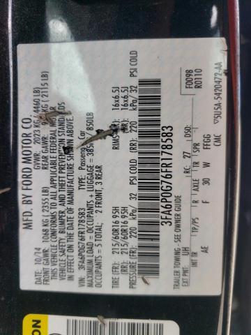 2015 FORD FUSION S #3305375309