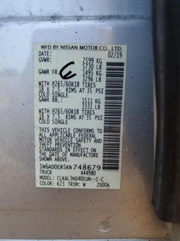 2019 NISSAN FRONTIER S 1N6AD0ER5KN748679