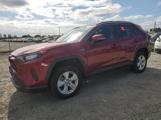 TOYOTA RAV4 LE 2021 burgundy  hybrid engine 2T3M6RFV1MW015907 photo #1