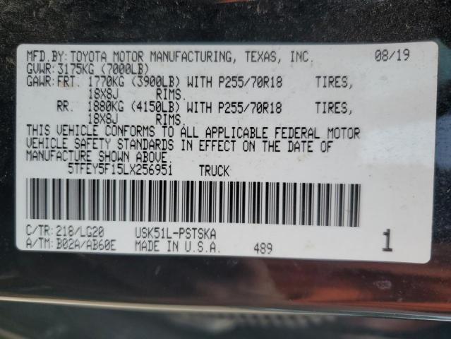 2020 TOYOTA TUNDRA CRE - 5TFEY5F15LX256951