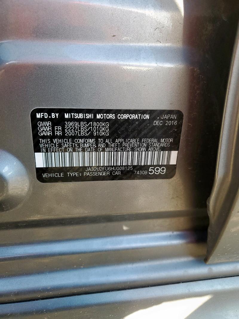 2017 MITSUBISHI LANCER ES JA32U2FU6HU008125