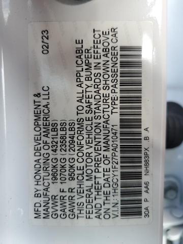 2023 HONDA ACCORD LX - 1HGCY1F27PA010471