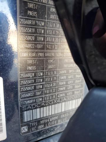 2018 JAGUAR F-PACE PRE SADCK2GX4JA320931