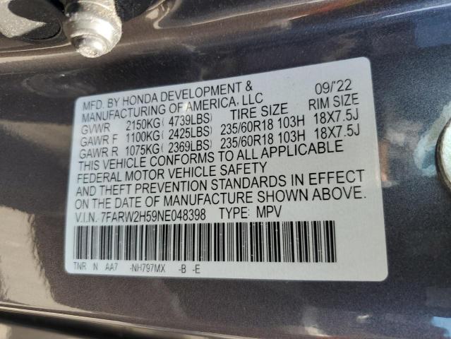 2022 HONDA CR-V EX 7FARW2H59NE048398