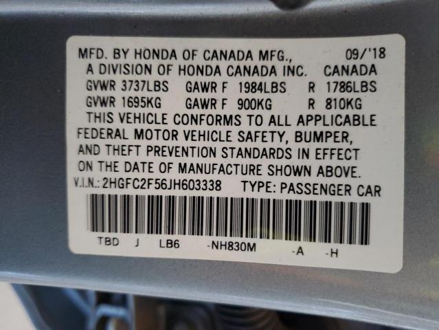2018 HONDA CIVIC LX 2HGFC2F56JH603338