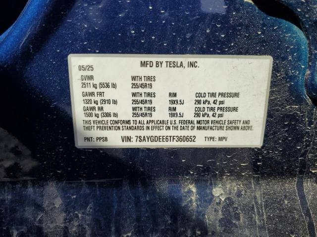 2026 TESLA MODEL Y 7SAYGDEE6TF360652