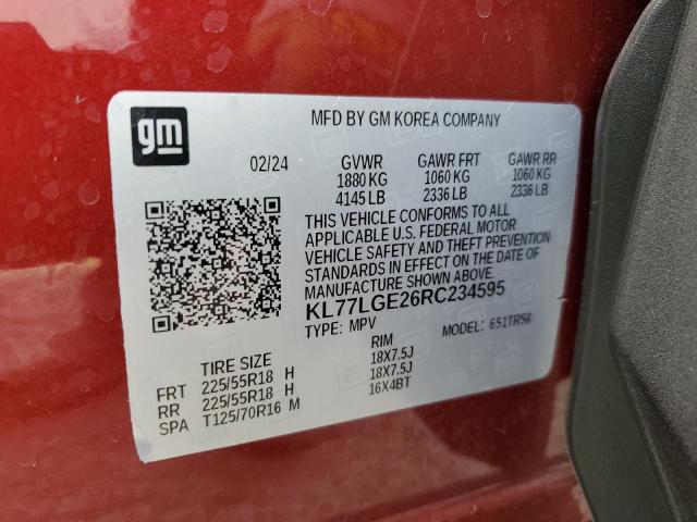2024 CHEVROLET TRAX 1RS KL77LGE26RC234595