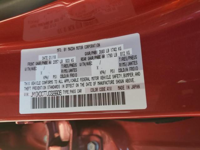 2018 MAZDA CX-3 TOURI JM1DKDC77J0329906