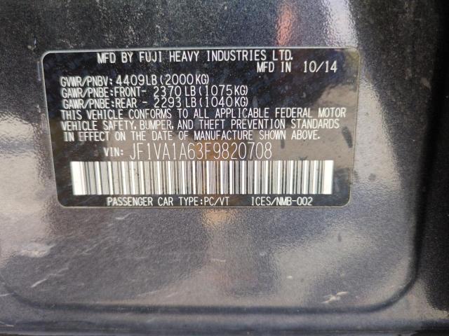 2015 SUBARU WRX JF1VA1A63F9820708