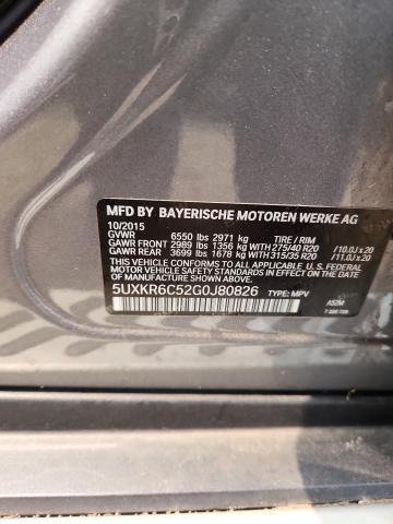 2016 BMW X5 XDRIVE5 5UXKR6C52G0J80826