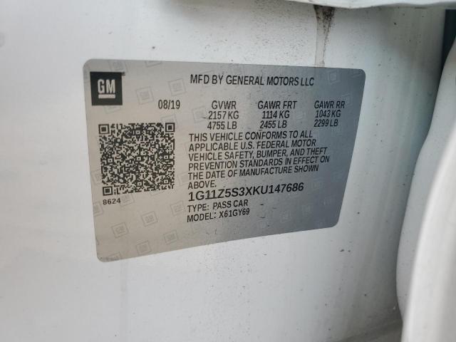 2019 CHEVROLET IMPALA LT 1G11Z5S3XKU147686