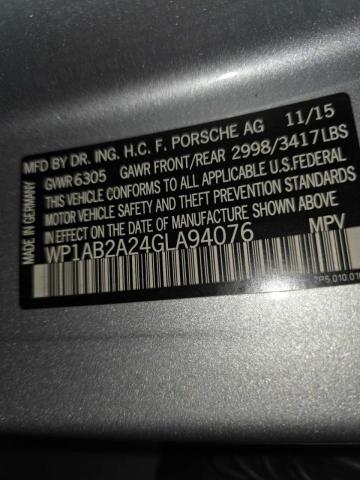 2016 PORSCHE CAYENNE S WP1AB2A24GLA94076