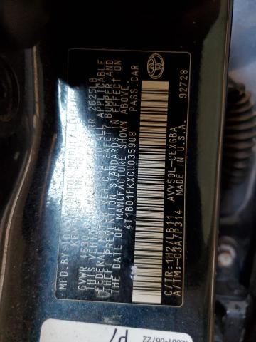 2012 TOYOTA CAMRY HYBR - 4T1BD1FKXCU035908