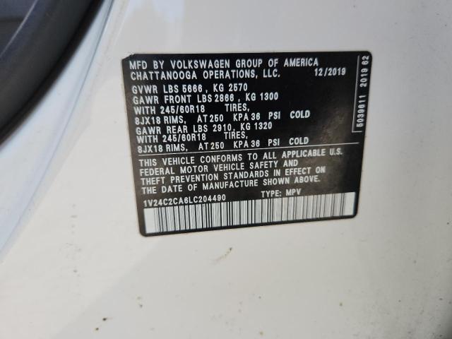 2020 VOLKSWAGEN ATLAS CROS 1V24C2CA6LC204490