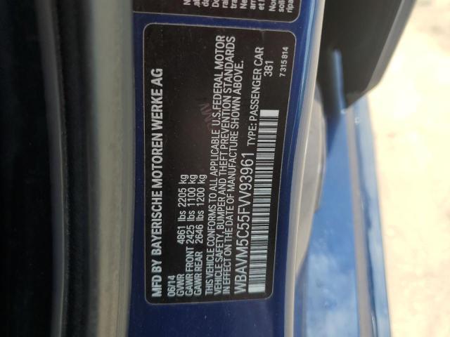 2015 BMW X1 XDRIVE3 WBAVM5C55FVV93961
