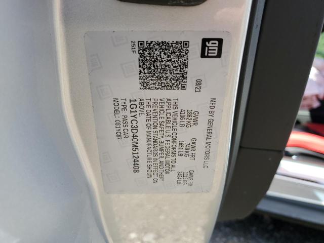2021 CHEVROLET CORVETTE STINGRAY 3LT 1G1YC3D40M5124408
