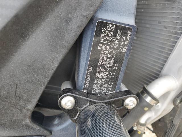 2012 SUZUKI GSX750 JS1GR7MAXC2100156