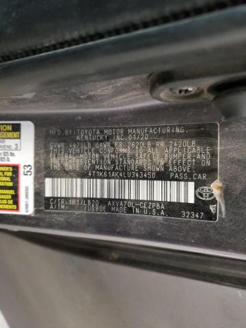 2020 TOYOTA CAMRY XSE #3302665007