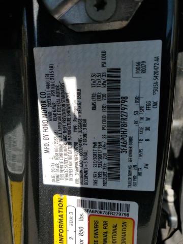 2015 FORD FUSION SE 3FA6P0H78FR279798