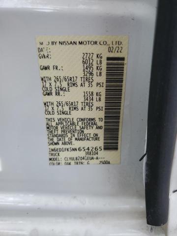 2022 NISSAN FRONTIER SV 1N6ED1FK5NN654265