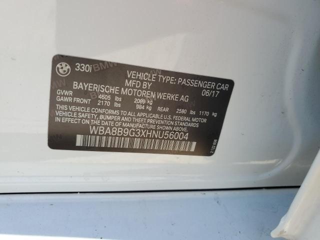 2017 BMW 330 I WBA8B9G3XHNU56004