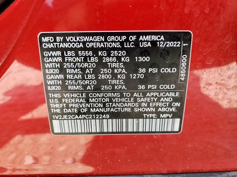 2023 VOLKSWAGEN ATLAS CROS #3293427428