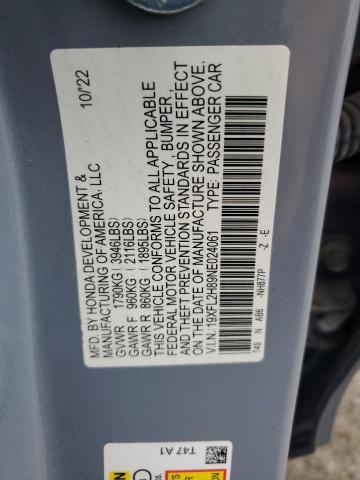 2022 HONDA CIVIC SPORT 19XFL2H89NE024061