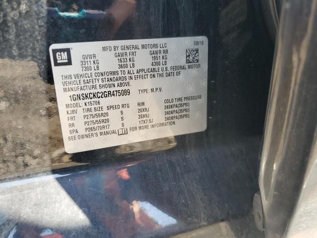 2016 CHEVROLET TAHOE K150 1GNSKCKC2GR475089
